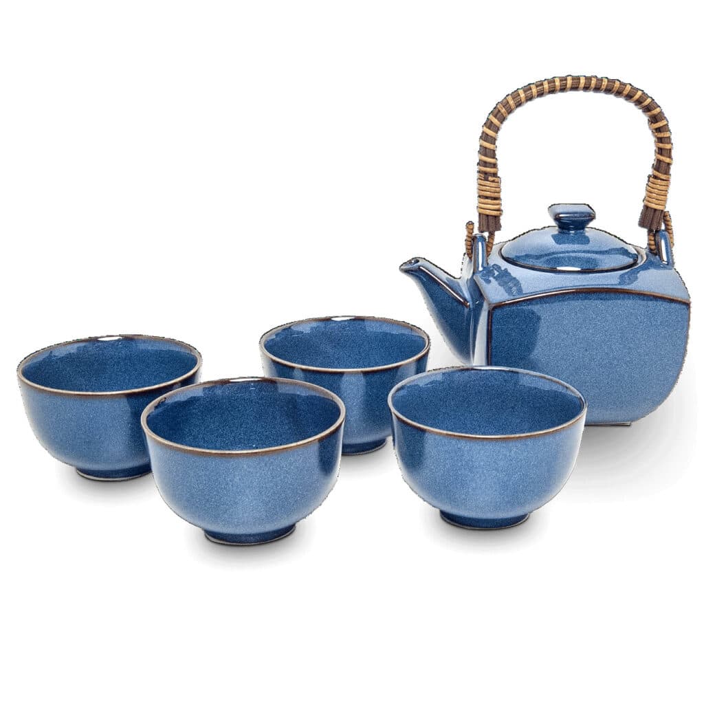 losse thee kopen living with tea - Japans servies - Japanse thee set japans blauw - foto 1